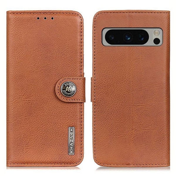 KHAZNEH Google Pixel 8 Plånboksfodral Cowhide - Brun