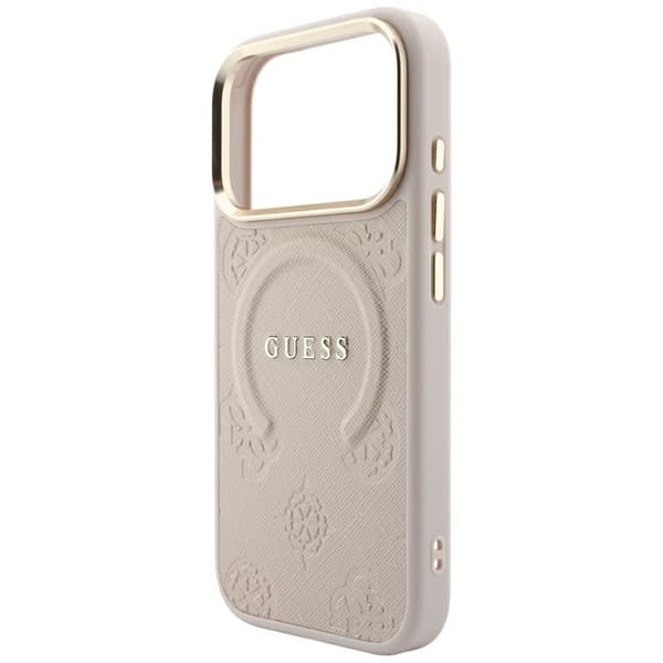 Guess Mobilskal För iPhone 18 Pro Magsafe Saffiano Peony - Rosa