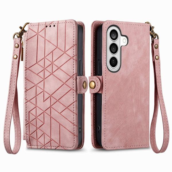 Plånboksfodral för Samsung Galaxy S26 Plus Konstläder - Rosa