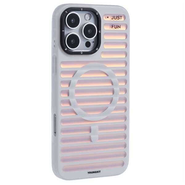 Youngkit Mobilskal till iPhone 16 Pro Max Magafe Colorful Matte TPU - Vit Vit