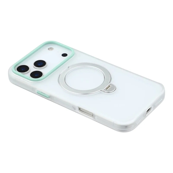 KIGC Mobilskal till iPhone 17 Pro Max Rotating Kickstand - Transparent Transparent