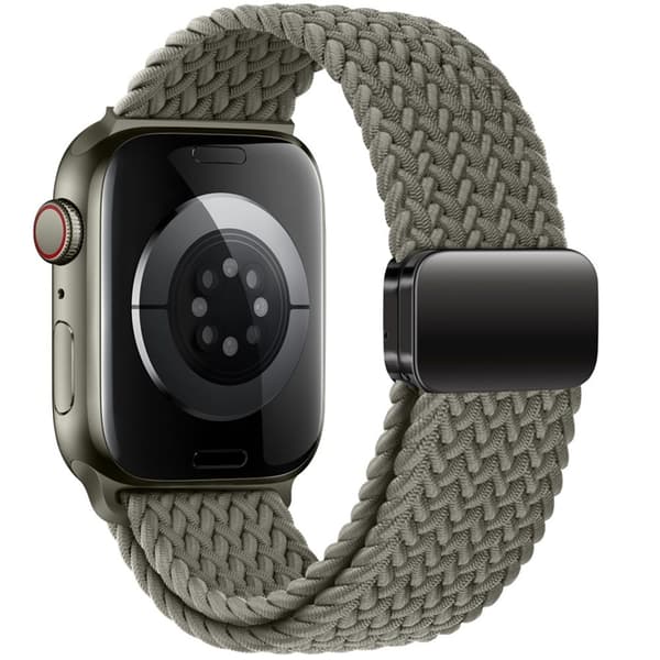Tech-Protect Apple Watch (44/45/46/49 mm) Armband NylonMag - Olive Grå Grå
