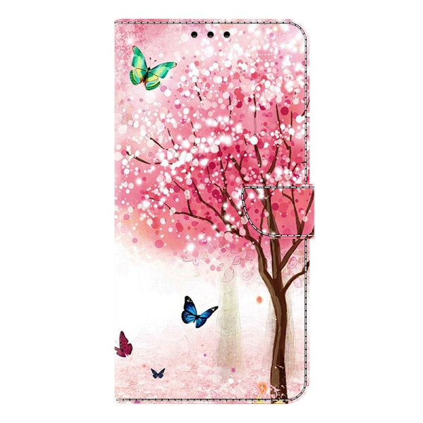 Samsung Galaxy S26 Plånboksfodral Fällbart Ställ Konstläder Mönster - Rosa