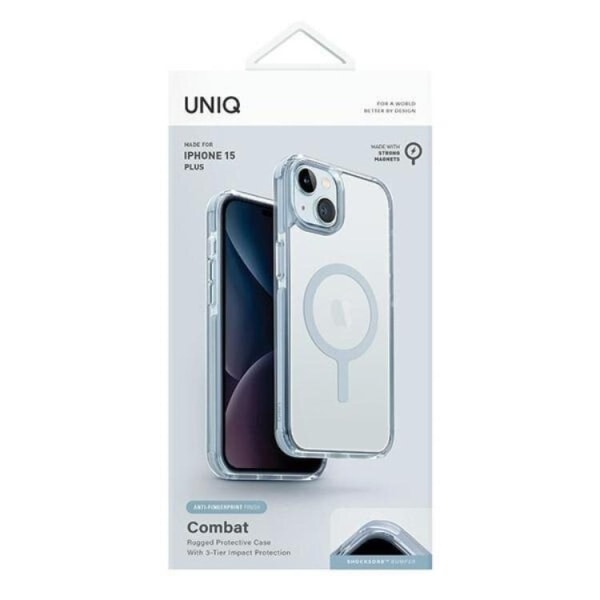 UNIQ iPhone 15/14 Plus Mobilskal Magsafe Combat - Ljusblå