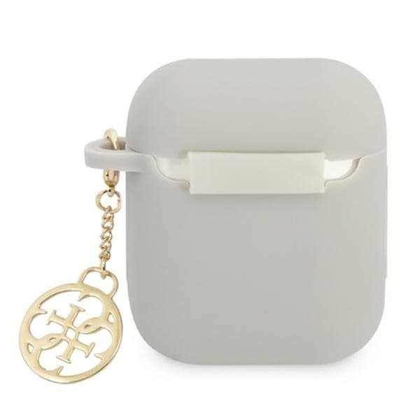 Guess AirPods Skal Silicone Charm 4G Collection - Harmaa Grå