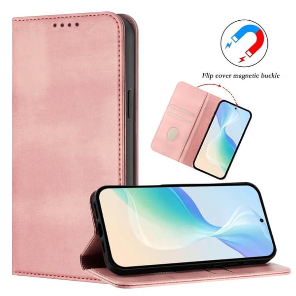 Samsung Galaxy S26 Ultra Plånboksfodral Konstläder RFID Skydd - Rosa