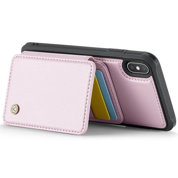 JEEHOOD J05 Mobilskal till iPhone XS Max Läder MobilRosa
