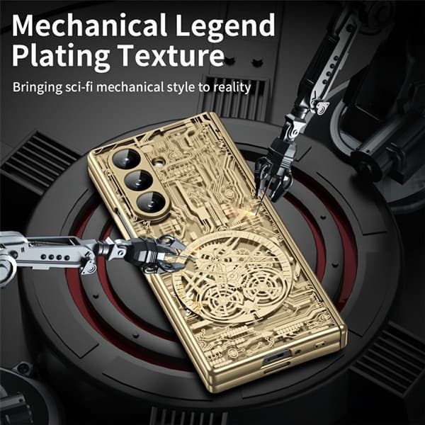 Mobilskal till Galaxy Z Fold 7 Mechanical Legend Electroplating - Guld Guld