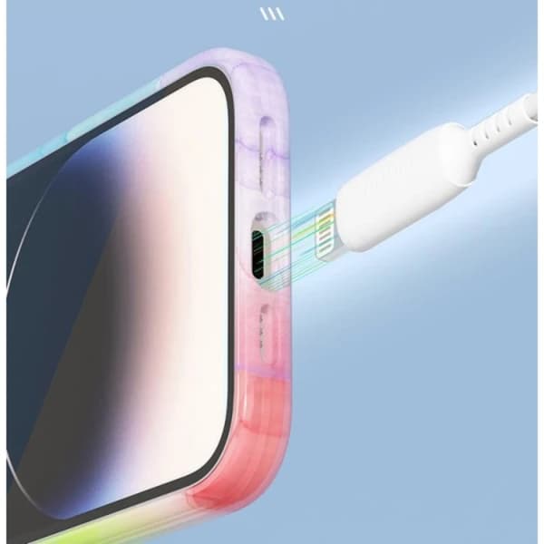 BOOM iPhone 14 Pro Max Mobilskal Magsafe Akvarel - Rainbow Flerfärgad