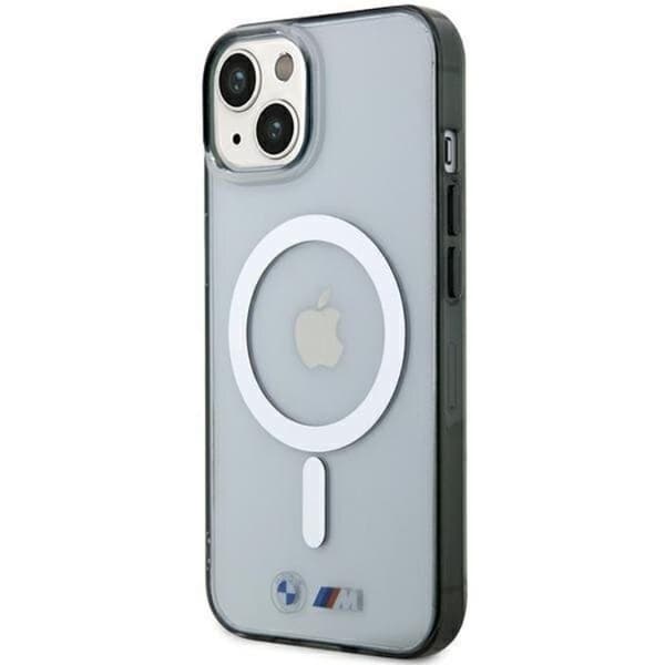 BMW Mobilskal till iPhone 15 Magsafe Silver Ring - Transparent Transparent