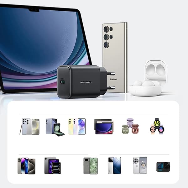 Joyroom Snabbladdare 25W USB-C SFC PPS PD - Svart Svart