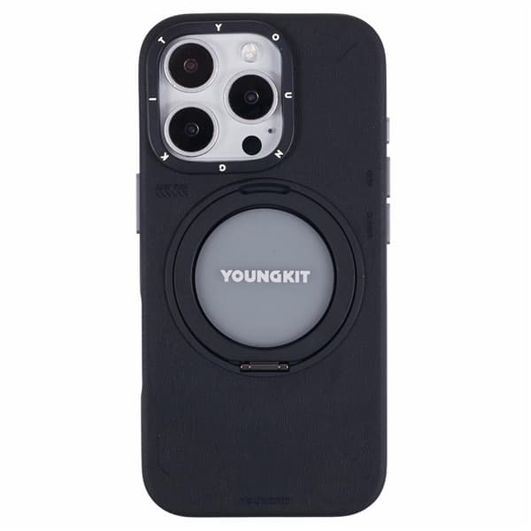 YOUNGKIT Mobilskal till iPhone 16 Pro MagSafe Roterande Svart