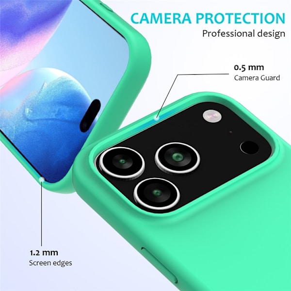 Mobilskal till iPhone 17 Pro Max Liquid Silikon - Grön Grön