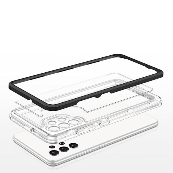 Galaxy A72 4G Skal Clear 3in1 - Svart Svart