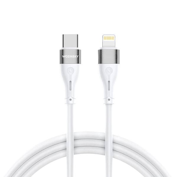 Wozinsky USB-C till Lightning kabel PD 27W 1m - Vit Vit