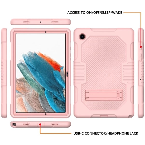 Galaxy Tab A8 10.5 (2021) Skal Robot B2 Kickstand - Rosa