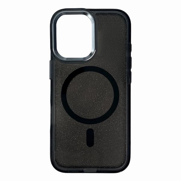 Telefontaske til iPhone 16e MagSafe Glitter - Sort