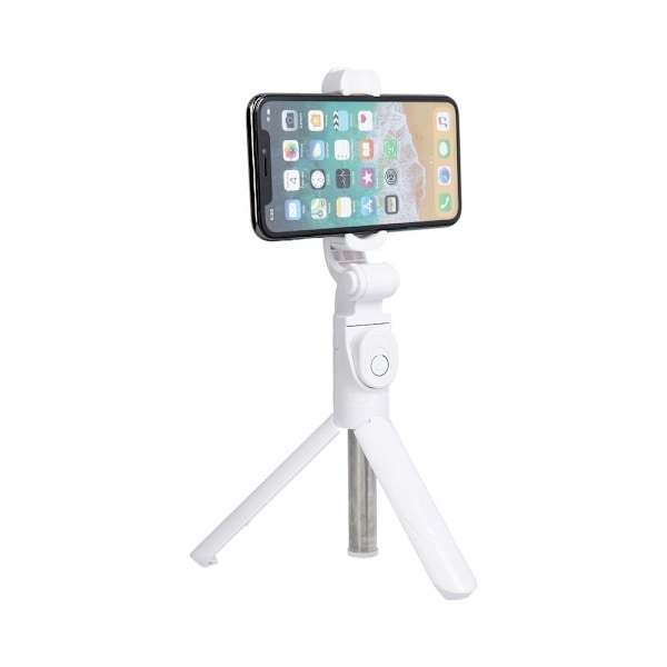 Combo Bluetooth Selfiestick med Stativ och Fjärrkontroll - Vit
