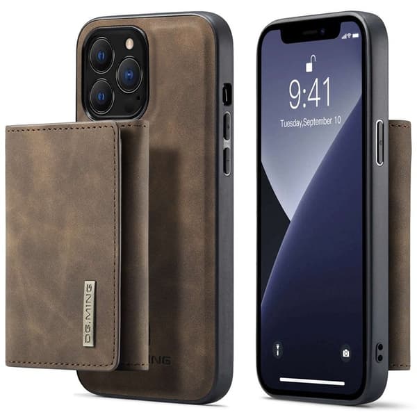 DG.MING M1 Series Mobilskal till iPhone 14 Pro Max 2-i-1 Brun