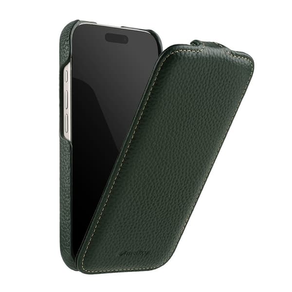 MELKCO Mobilskal till iPhone 17 Pro MagSafe Äkta Läder+PC - Grön