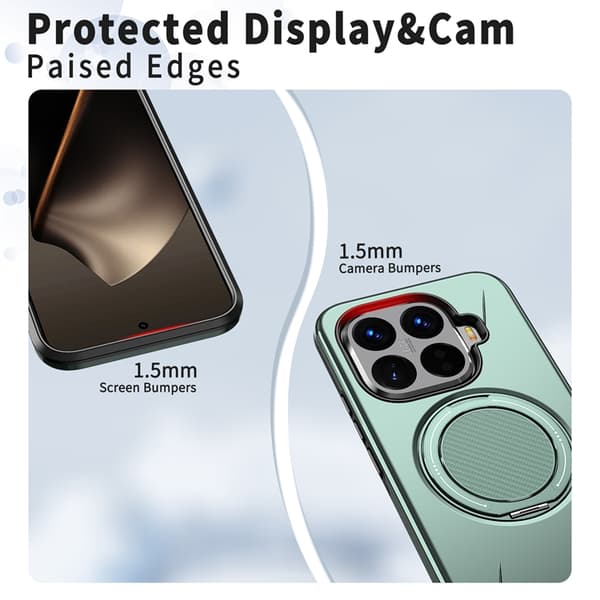 Mobilskal till Xiaomi 15T Pro Magsafe Rotating Kickstand TPU + PC Grön