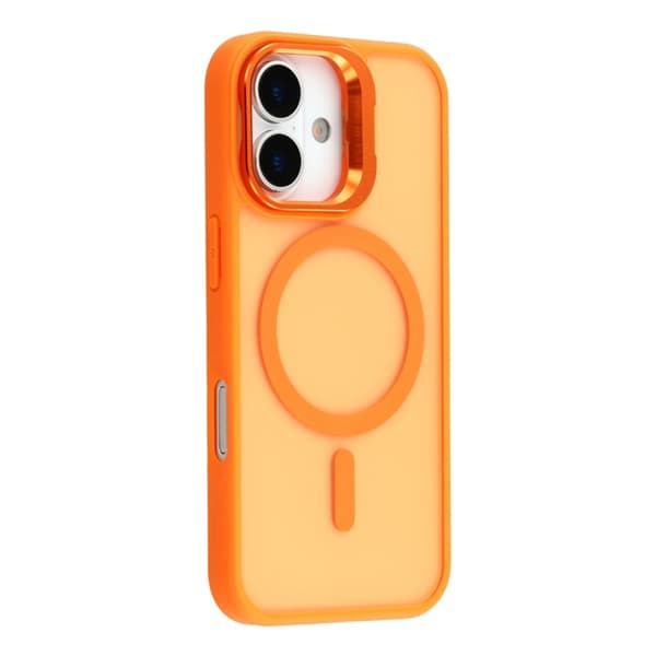 Mobilskal till iPhone 17 MagSafe Lins Kickstand - Orange