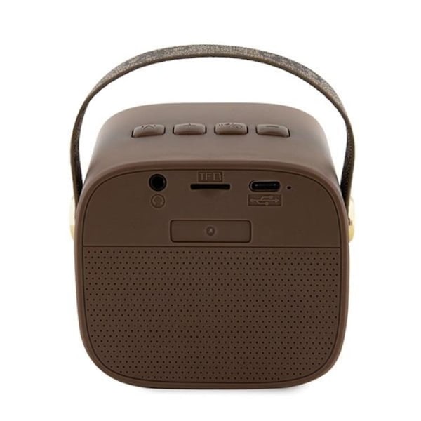 Guess Bluetooth Högtalare Mini Läder Script Logo - Brun Brun
