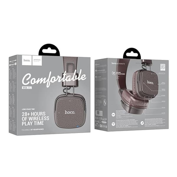Hoco Over-Ear Hörlurar Trådlösa Bluetooth W56 - Brun Brun