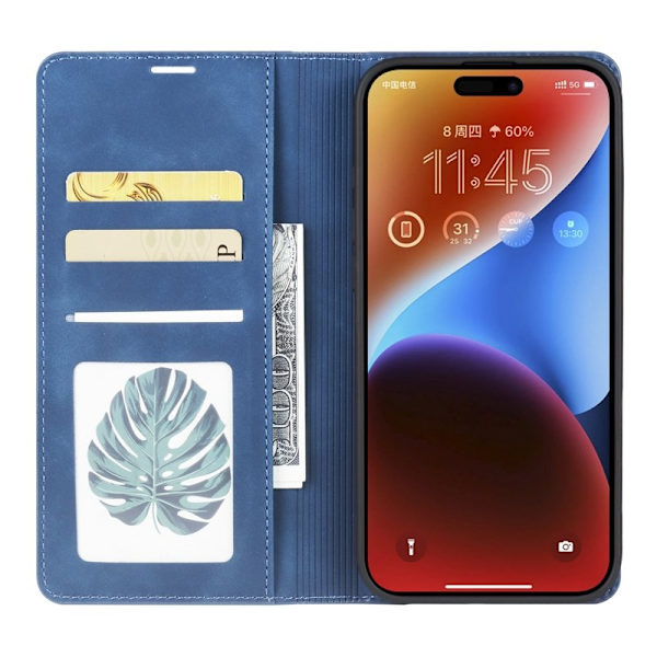 FORWENW iPhone 17 Plånboksfodral Konstläder - Blå