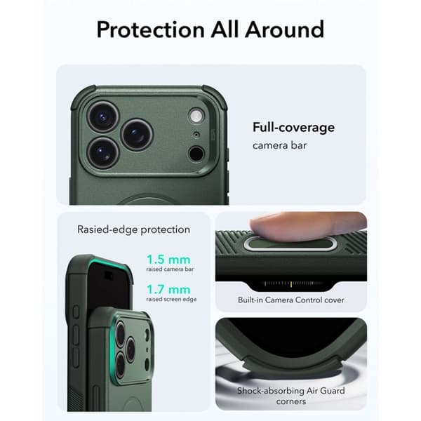 ESR Mobilskal För iPhone 17 Pro Max/18 Pro Max Magsafe Cyber Tough - Grön