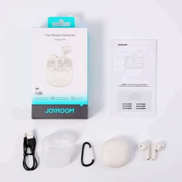 Joyroom TWS Bluetooth 5.3 trådløse hovedtelefoner - Beige