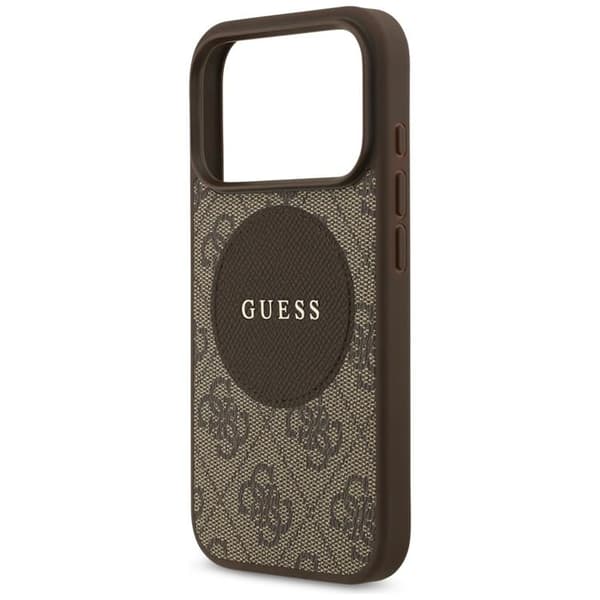 Guess telefontaske til iPhone 17 Pro MagSafe 4G Circle Classic Logo - Brun Brun