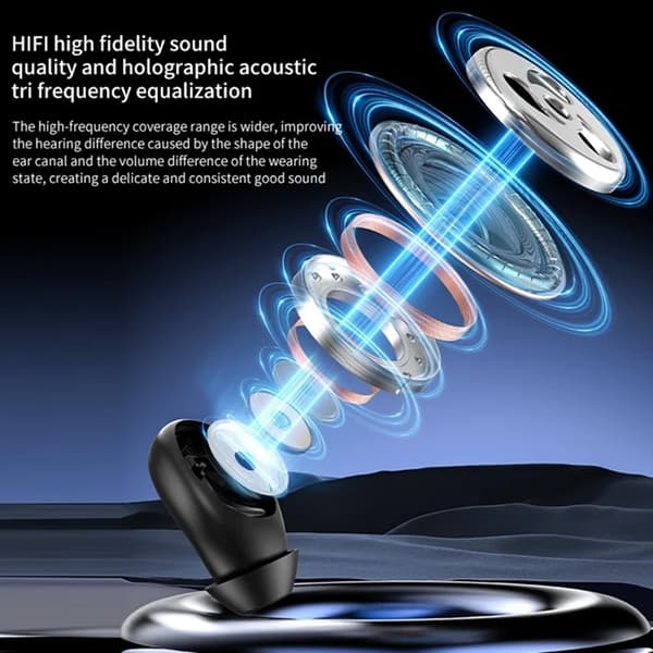 Singel Bluetooth In-Ear Trådlösa Hörlurar Noise Cancelling - Vit Vit