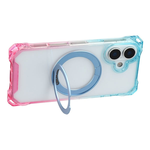 Mobilskal till iPhone 17 MagSafe Ring Kickstand - Blå / Rosa Blå