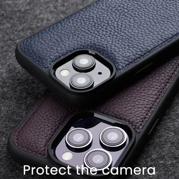 MELKCO Mobilskal till iPhone 14 Pro Äkta Läder + Mikrofiber + PC - Grön