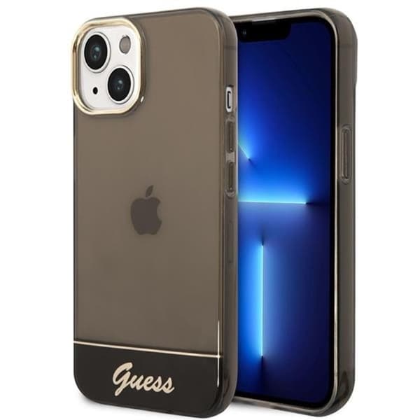 GUESS iPhone 14 Plus Skal Translucent - Sort Black