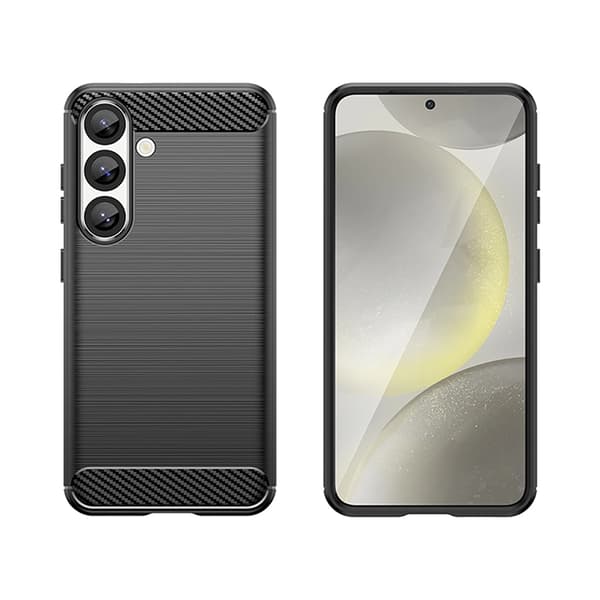 Telefontaske til Galaxy S25 Edge Carbon Flexible - Sort Svart