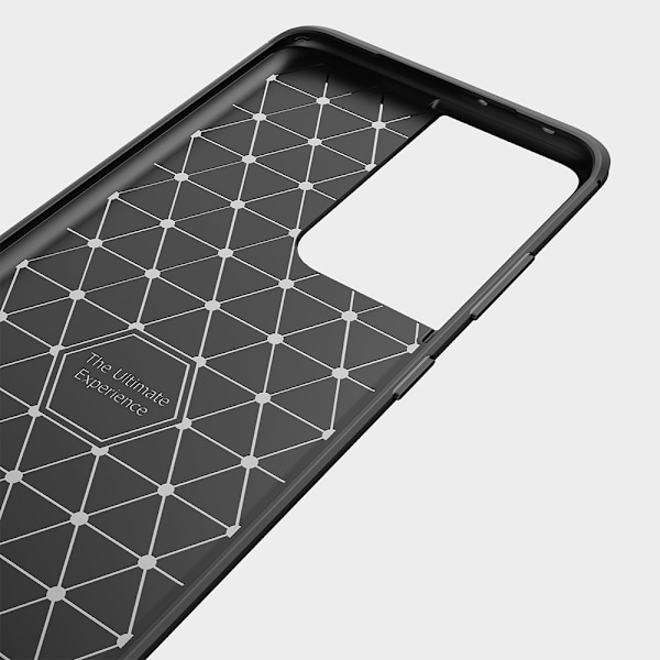 Brushed Carbon Mobilskal till Galaxy S21 Ultra - Blå Blå