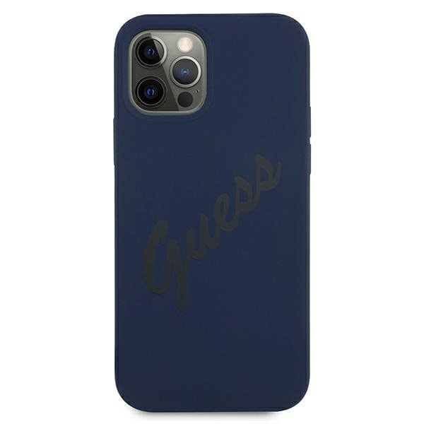 Guess Skal iPhone 12 & 12 Pro Script Vintage - Blå Blå