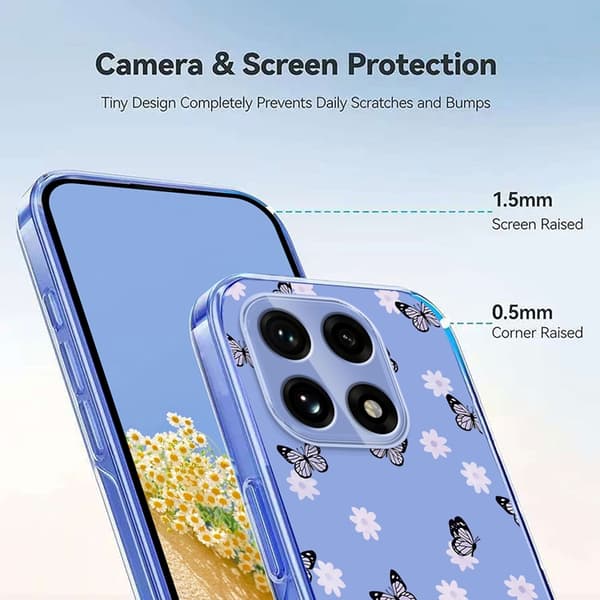 Mobilskal till OnePlus 15 Butterfly Floral Pattern Lila