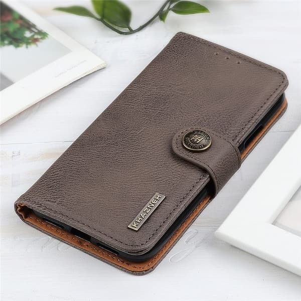 KHAZNEH Xiaomi Mi 11 Ultra lompakkokotelo Cowhide - Harmaa Grå