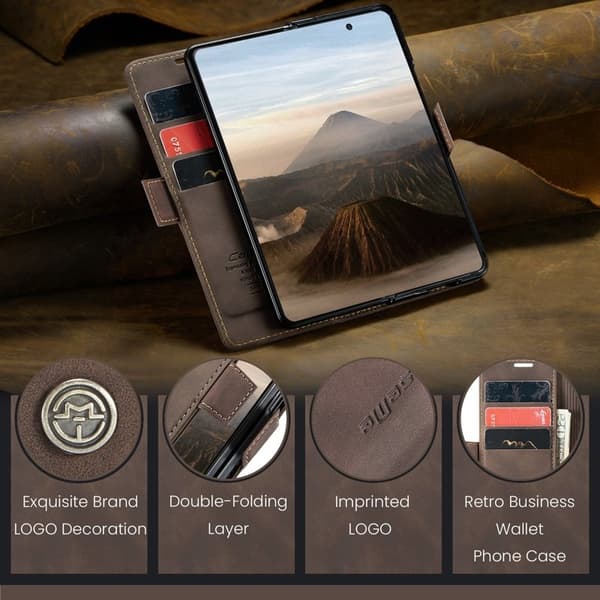 CASEME 013 Plånboksfodral för Samsung Galaxy Z Fold7 5G - Kaffe