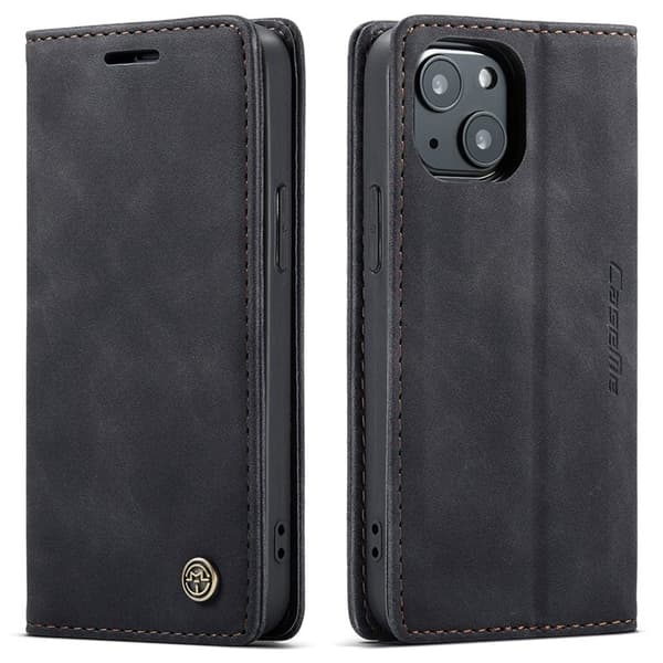 CASEME 013 iPhone 13 mini Plånboksfodral Konstläder Svart