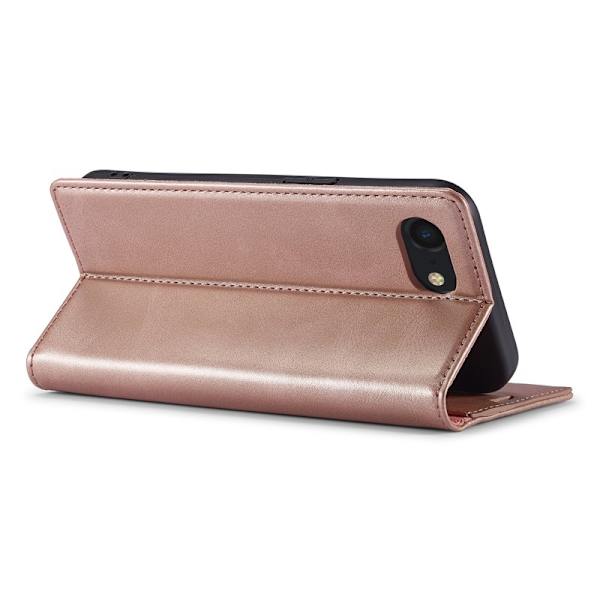 LC.IMEEKE iPhone 16e Plånboksfodral Konstläder - Roséguld