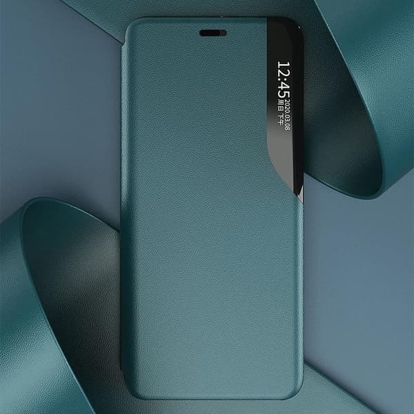 Eco Läder View Fodral iPhone 13 Pro Max - Vihreä Green