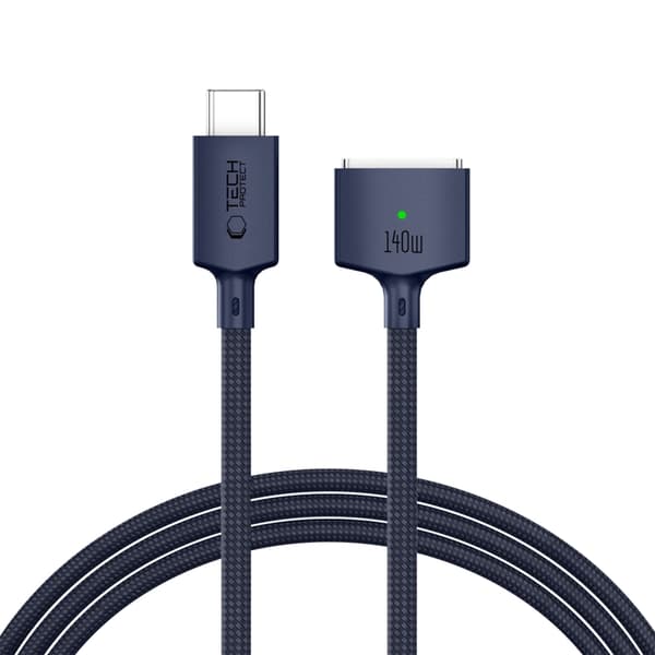 Tech-Protect Macbook-Kabel USB-C Till Magsafe 3 140w 2m Ultraboost - Blå Blå