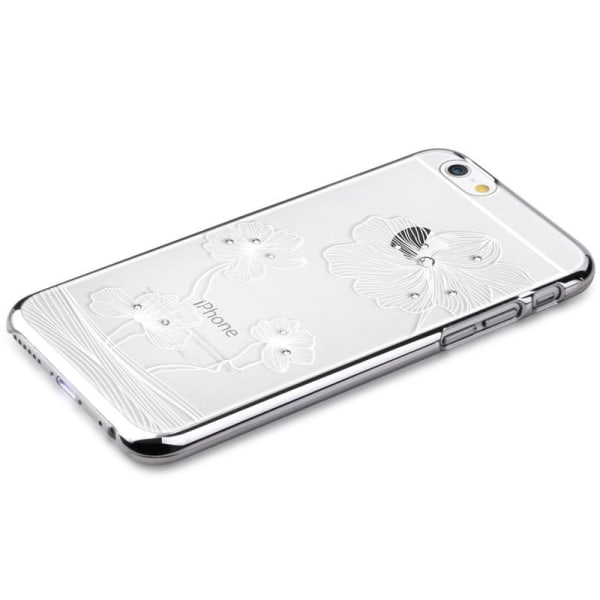 Comma BaksideSkal till Apple iPhone 6(S) Plus - Silver Blommor Silver