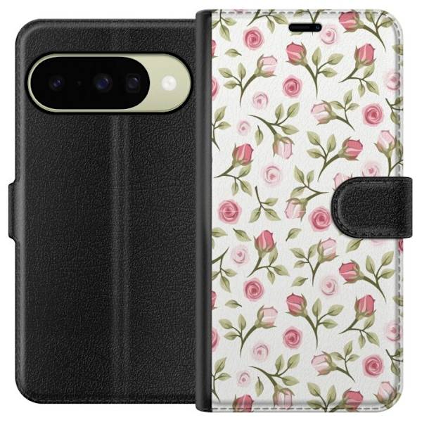 Plånboksfodral till Google Pixel 10 med Blommigt