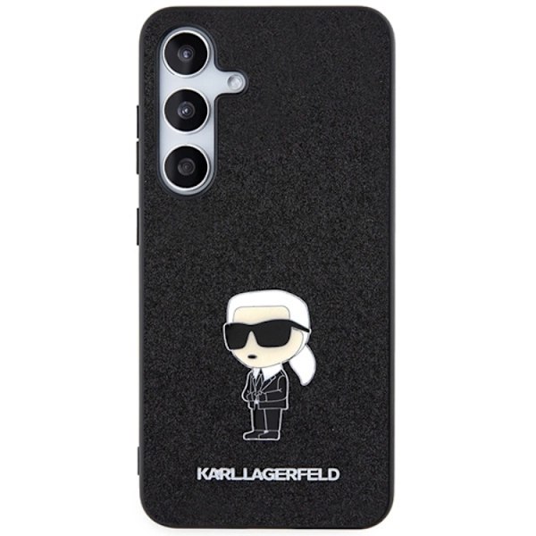KARL LAGERFELD Galaxy S24 Plus Mobilskal Fixed Glitter Ikonik Svart