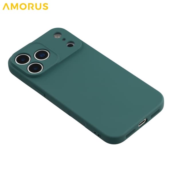 AMORUS Mobilskal till iPhone 17 Pro Precise Cutouts TPU Fiber - Armégrön Grön